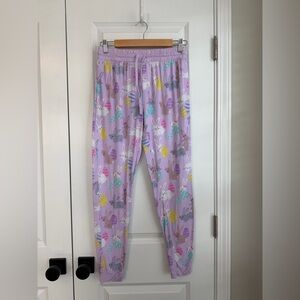 Little Sleepies Women’s Pastel Easter Pajama Pants Purple Size Small